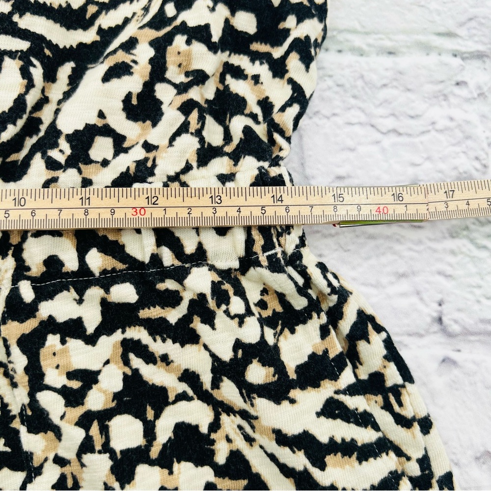 Lou & Grey Romper Womans Small Black and Cream Patterned Sleeveless Tie Waist - Picture 8 of 9